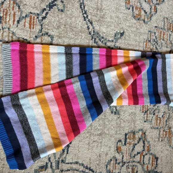 GAP Merino Wool Blend Striped Scarf – Soft, Colorful, Cozy — flaw - Picture 2 of 7